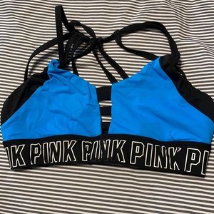 Pink sports bra